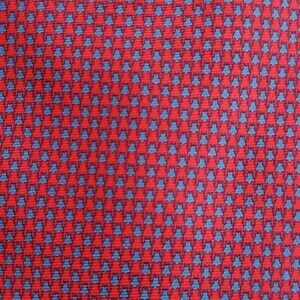ROXY RED AND BLUE GEOMETRIC SILK TIE, 3.75"